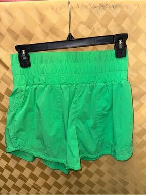 JoyLab Bright Green Smocked Waist Athletic Shorts